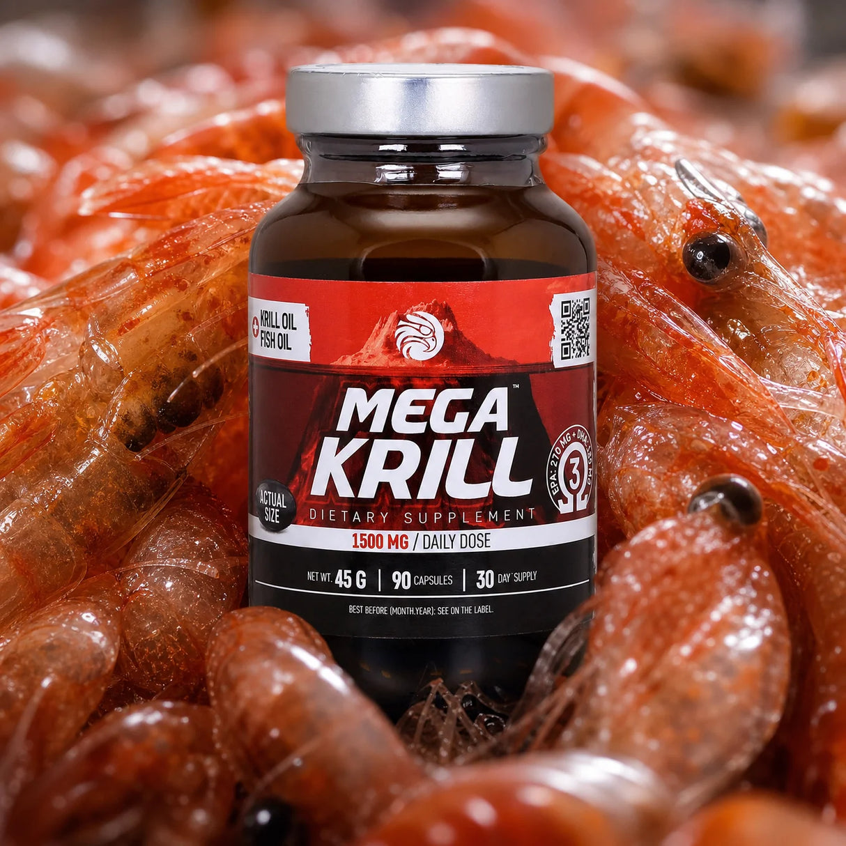 MegaKRILL 1500 mg olio di krill + olio di pesce • 90 capsule