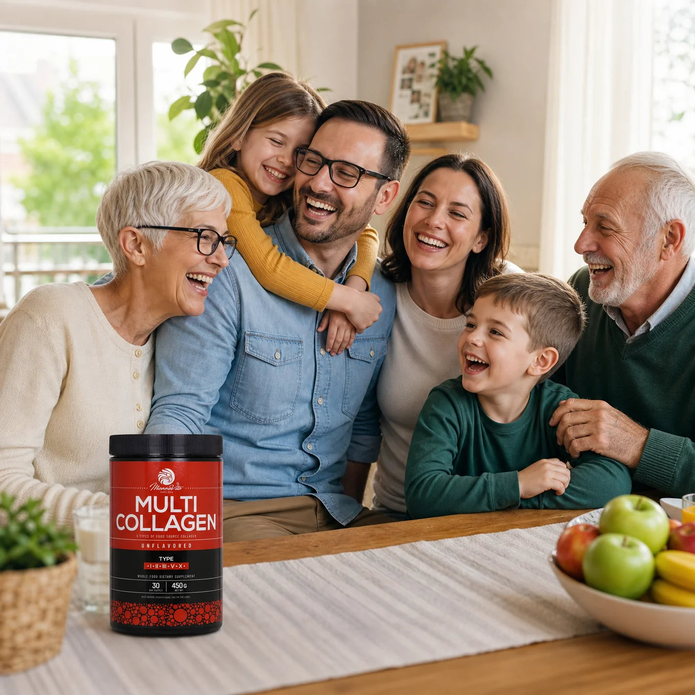 Mannavita • polvere di Collagene Multiplo • Senza sapore • 450g