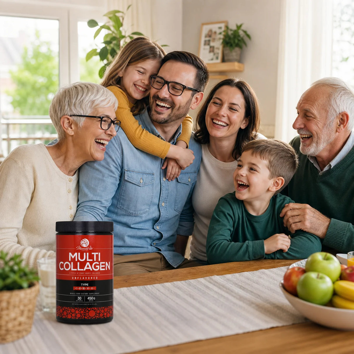 Mannavita • polvere di Collagene Multiplo • Senza sapore • 450g