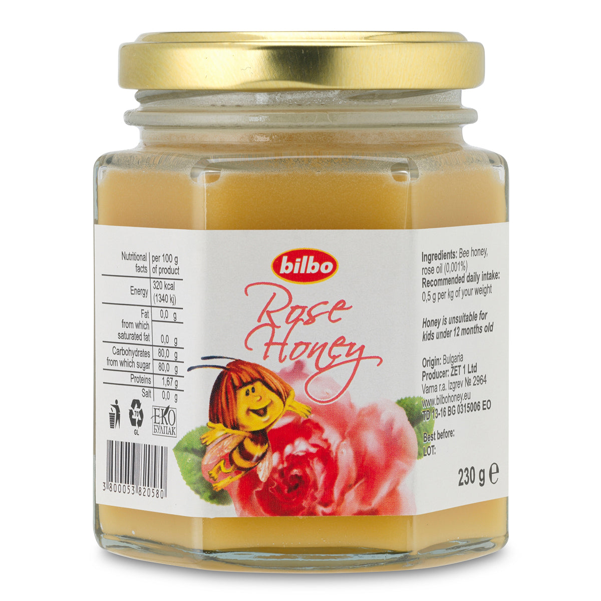 Bilbo miele di rosa grezzo • 230 g