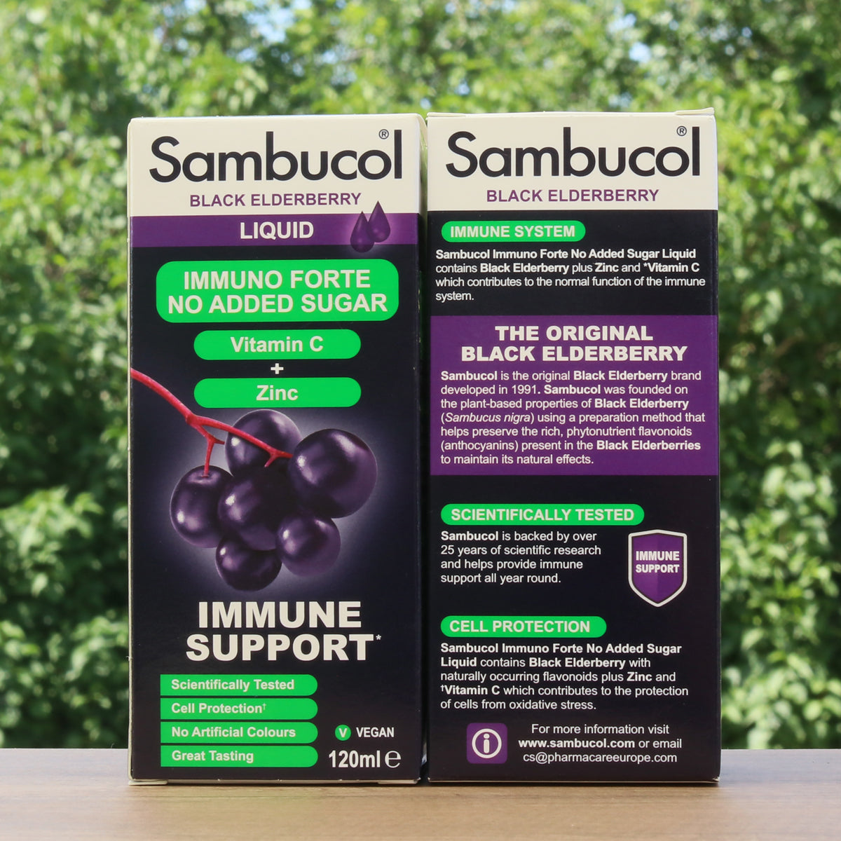 Sciroppo di sambuco nero Sambucol, senza zucchero • 120 ml