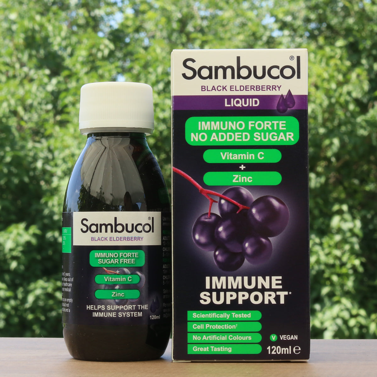 Sciroppo di sambuco nero Sambucol, senza zucchero • 120 ml
