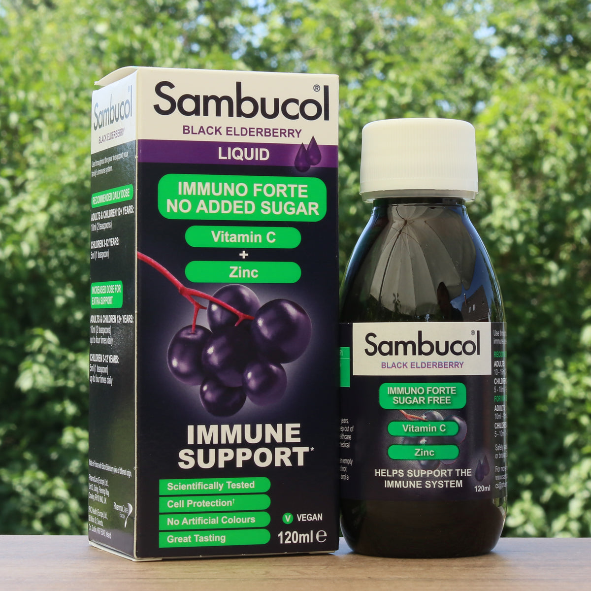 Sciroppo di sambuco nero Sambucol, senza zucchero • 120 ml