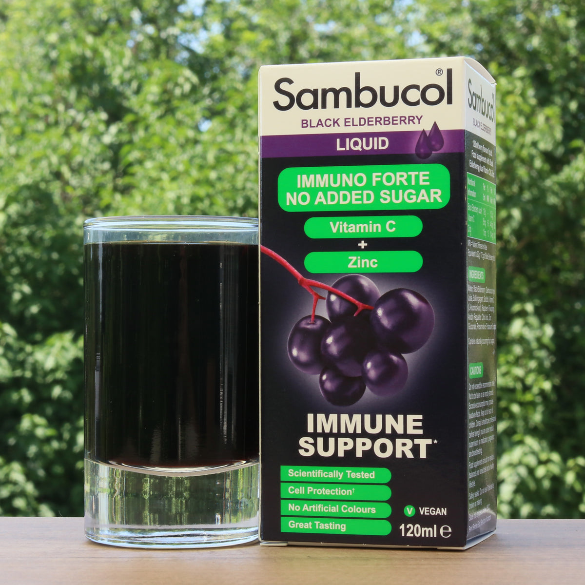 Sciroppo di sambuco nero Sambucol, senza zucchero • 120 ml