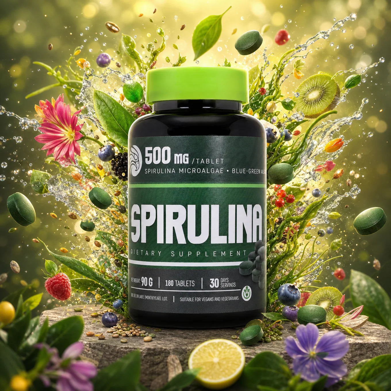 Mannavita • Compresse di Spirulina 500 mg • 180 pz.