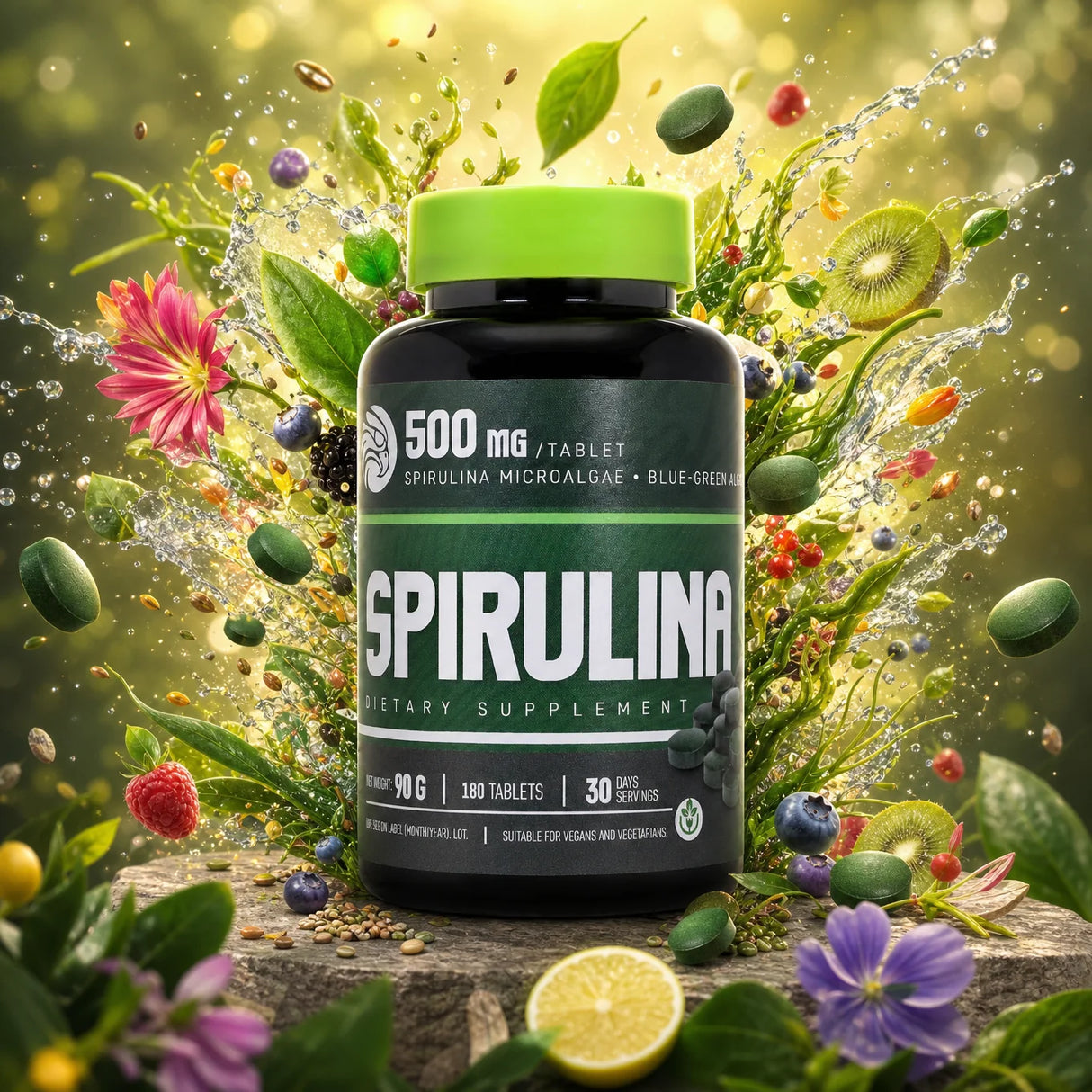 Mannavita • Compresse di Spirulina 500 mg • 180 pz.