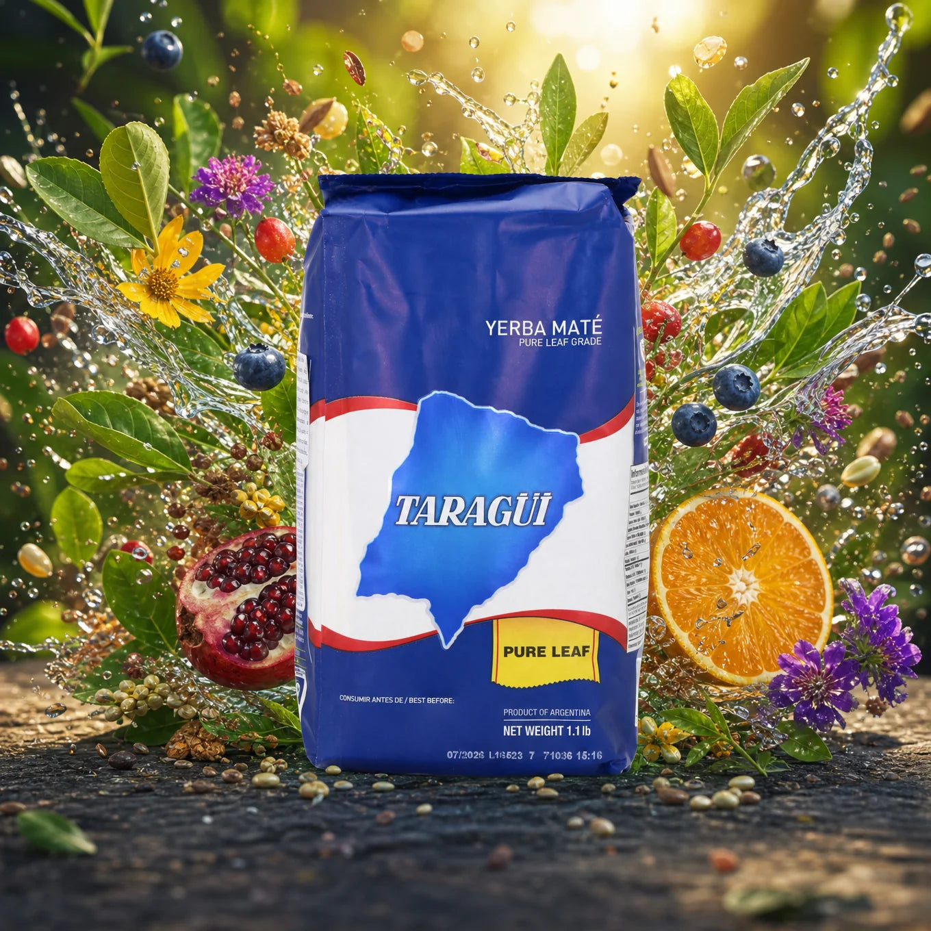 Tè di yerba mate Taragüi • Foglie pure - Sin palo • 500 g