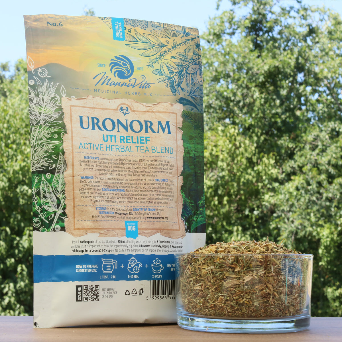 URONORM miscela di tisana attiva a base di erbe per il sollievo delle infezioni urinarie • 80g