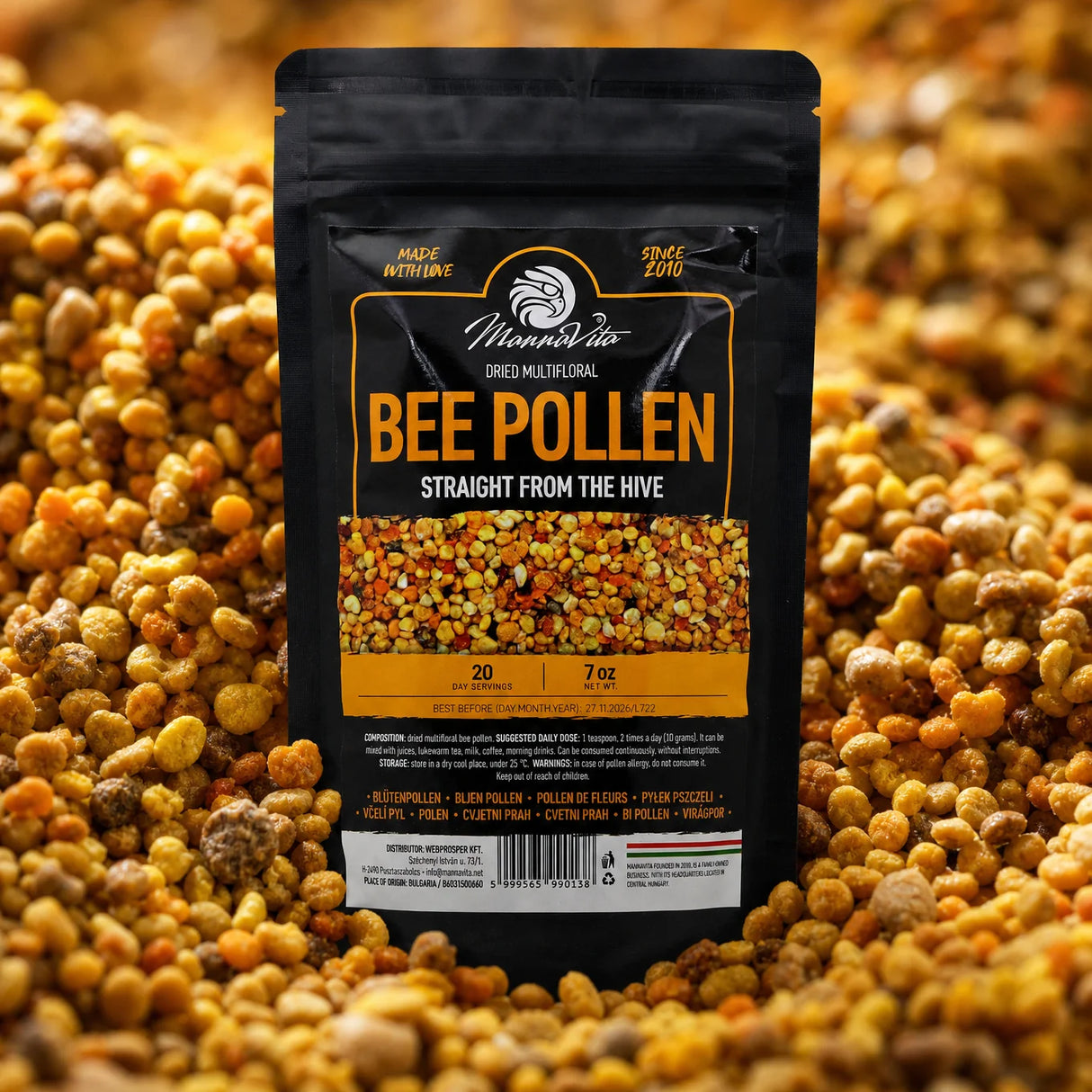 Polline d’api multifloreale essiccato Mannavita • 200 g